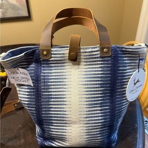 Stylish Blue and White Tote Bag